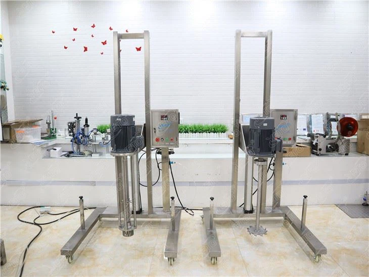 7.5kw Stainless Steel 316L Movable Electric Lifting Homogenizer with Disperser for BB Cream